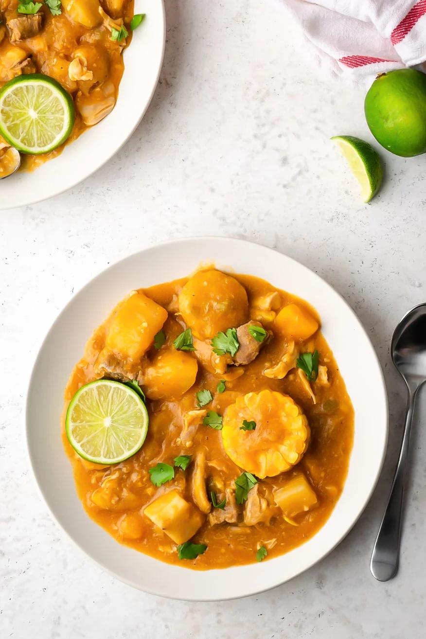 cuban ajiaco served