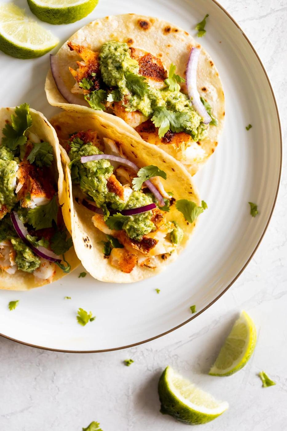 Avocado Chimichurri Fish Taco Recipe