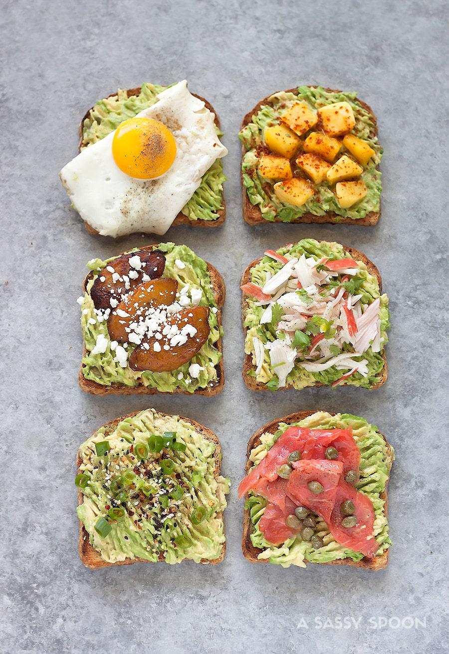 Tropical Avocado Toast (Mango, Smoked Salmon, Sweet Plantains, Crab!)