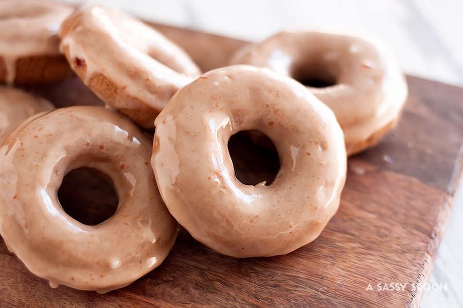 Baked Guava Mimosa Glazed Doughnuts