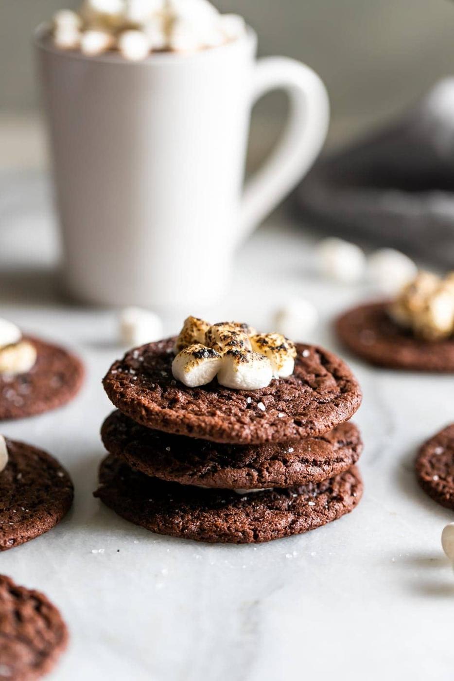 Boozy Hot Chocolate Cookies