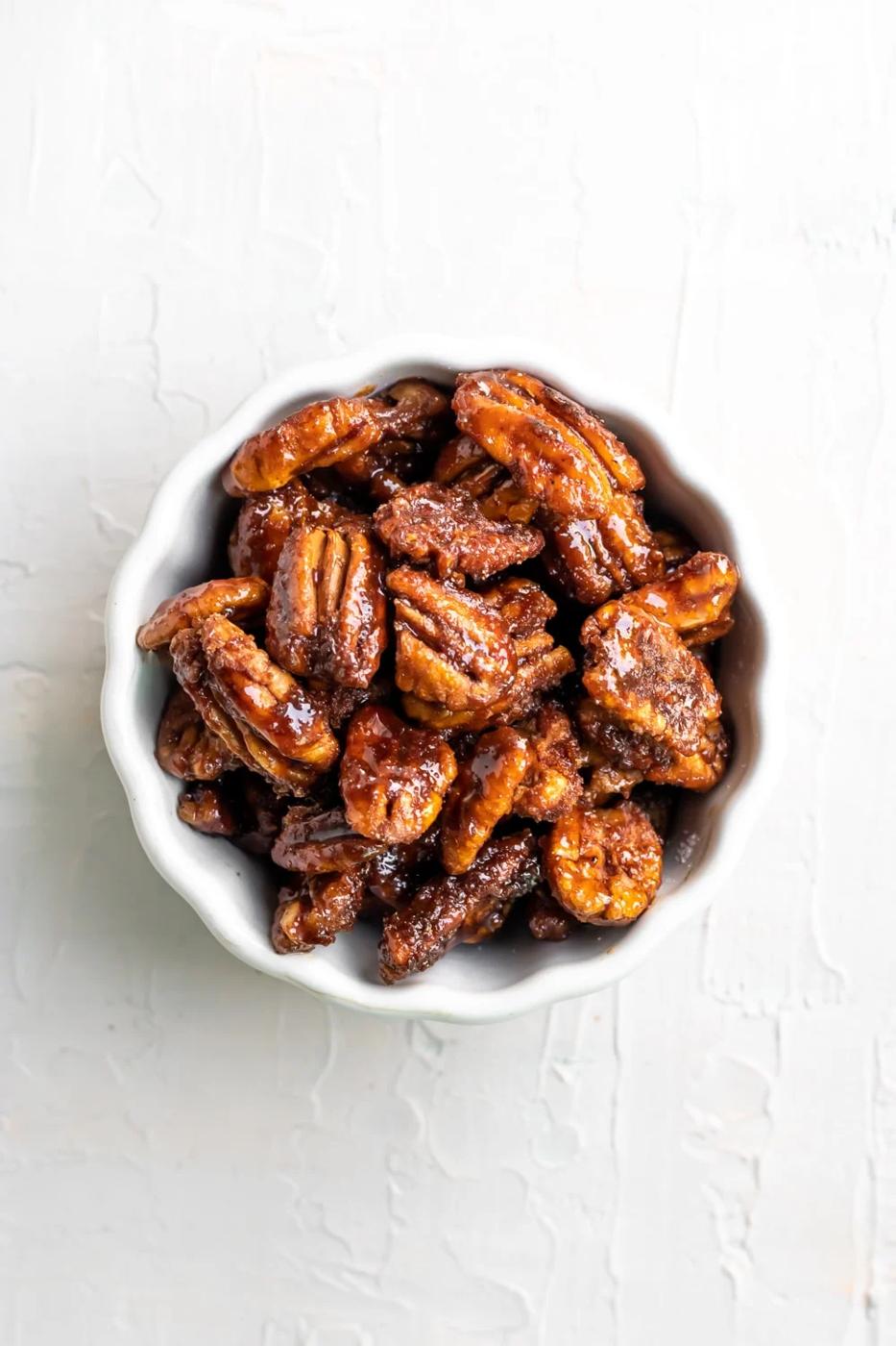 Easy Stovetop Maple-Cinnamon Candied Pecans