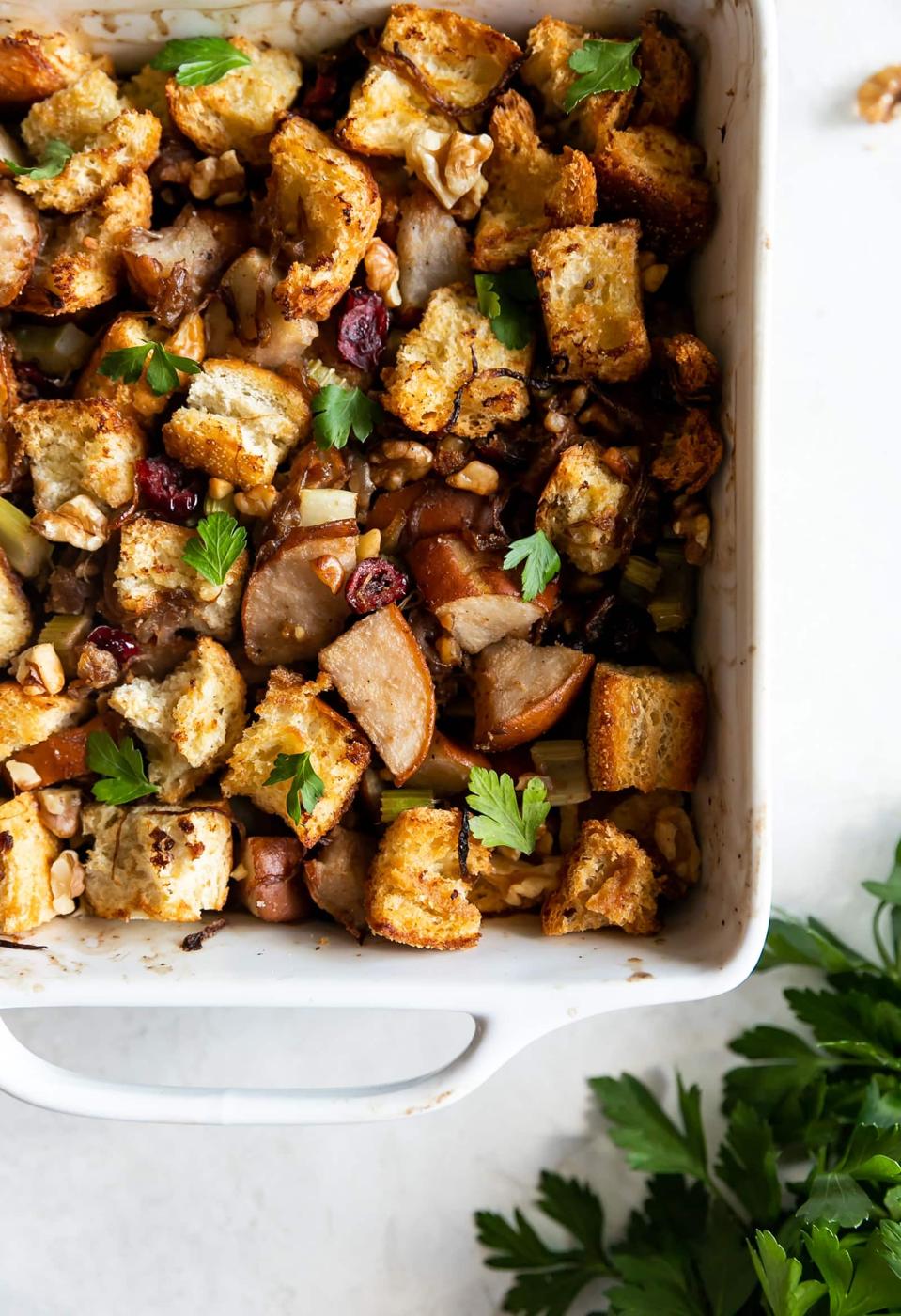 Caramelized Onion Pear & Walnut Stuffing