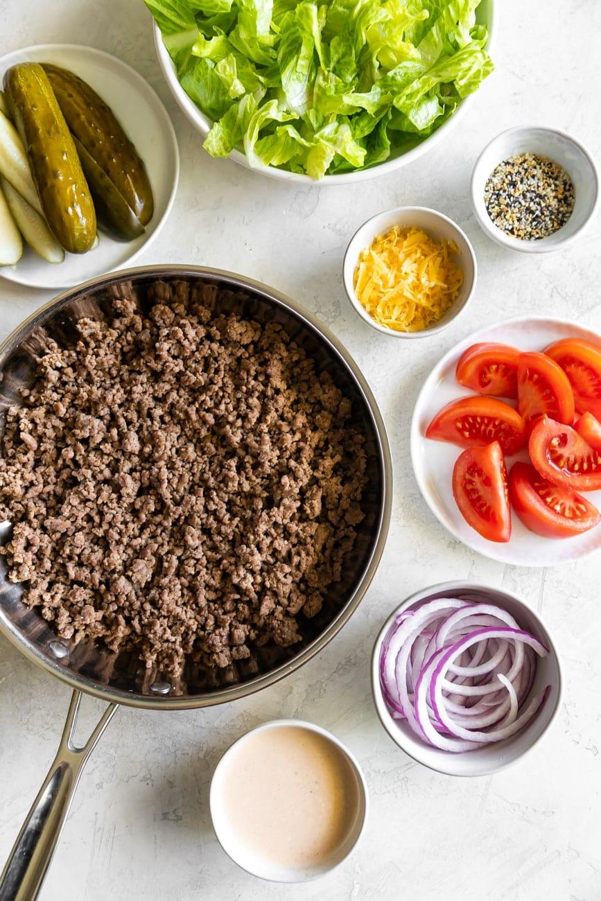 ingredients for big mac salad keto