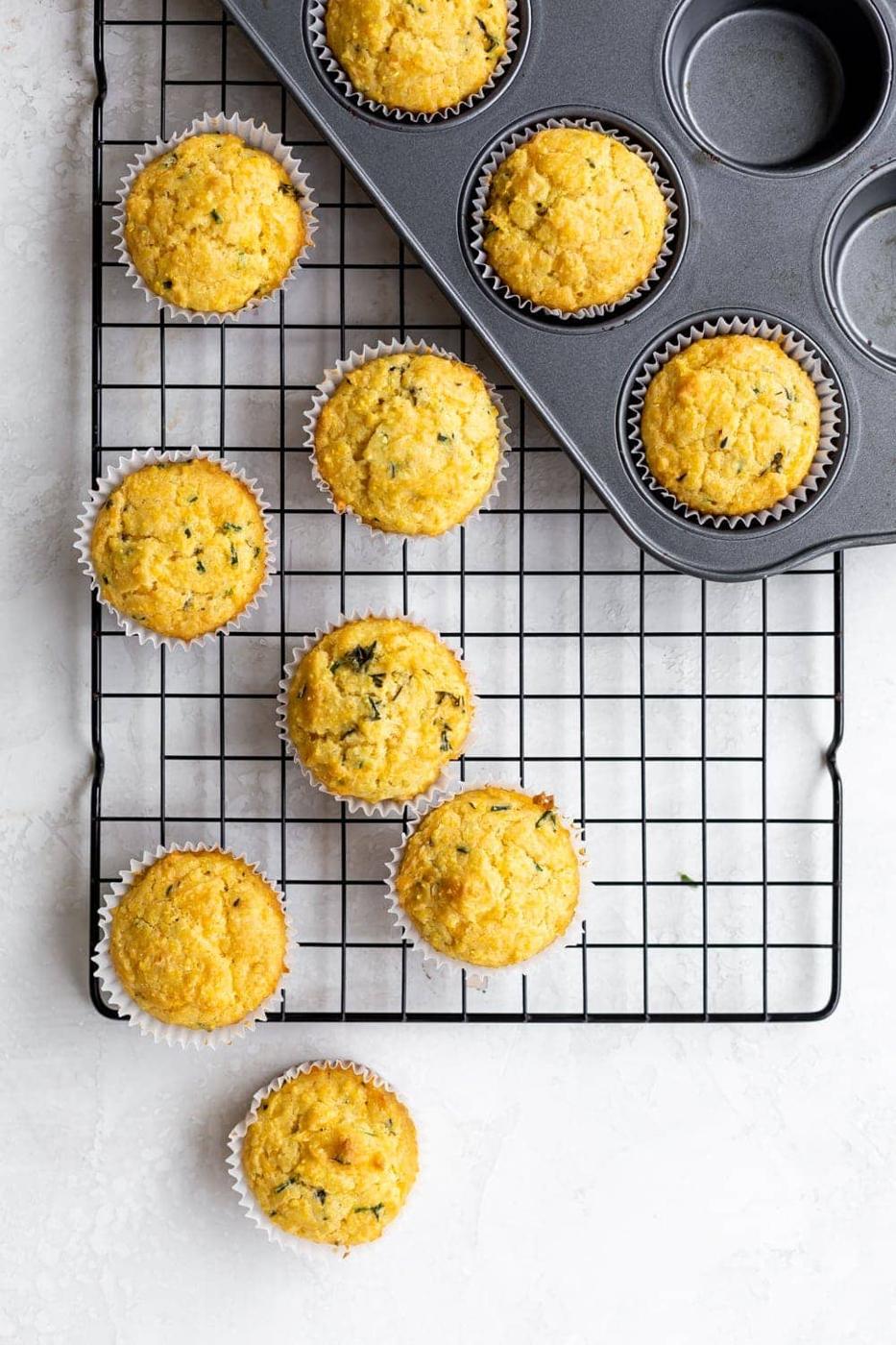 Savory Corn Muffins with Cheddar and Fresh Herbs
