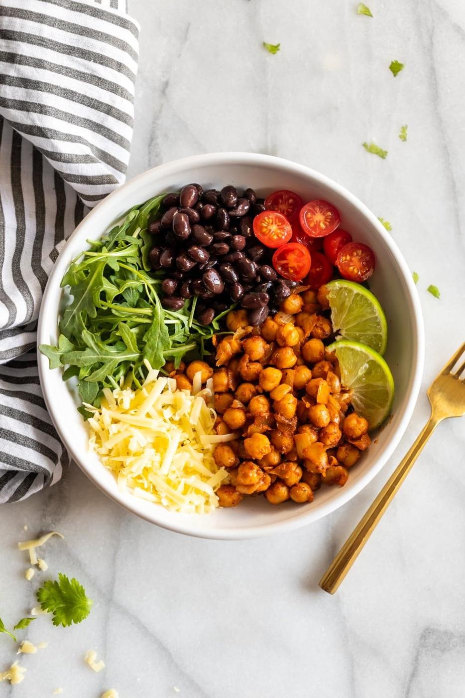 15-Minute Chipotle Chickpea Taco Bowls