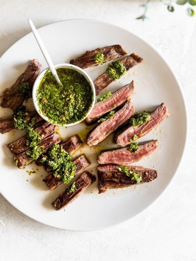 Cuban-Style Churrasco with Chimichurri Sauce