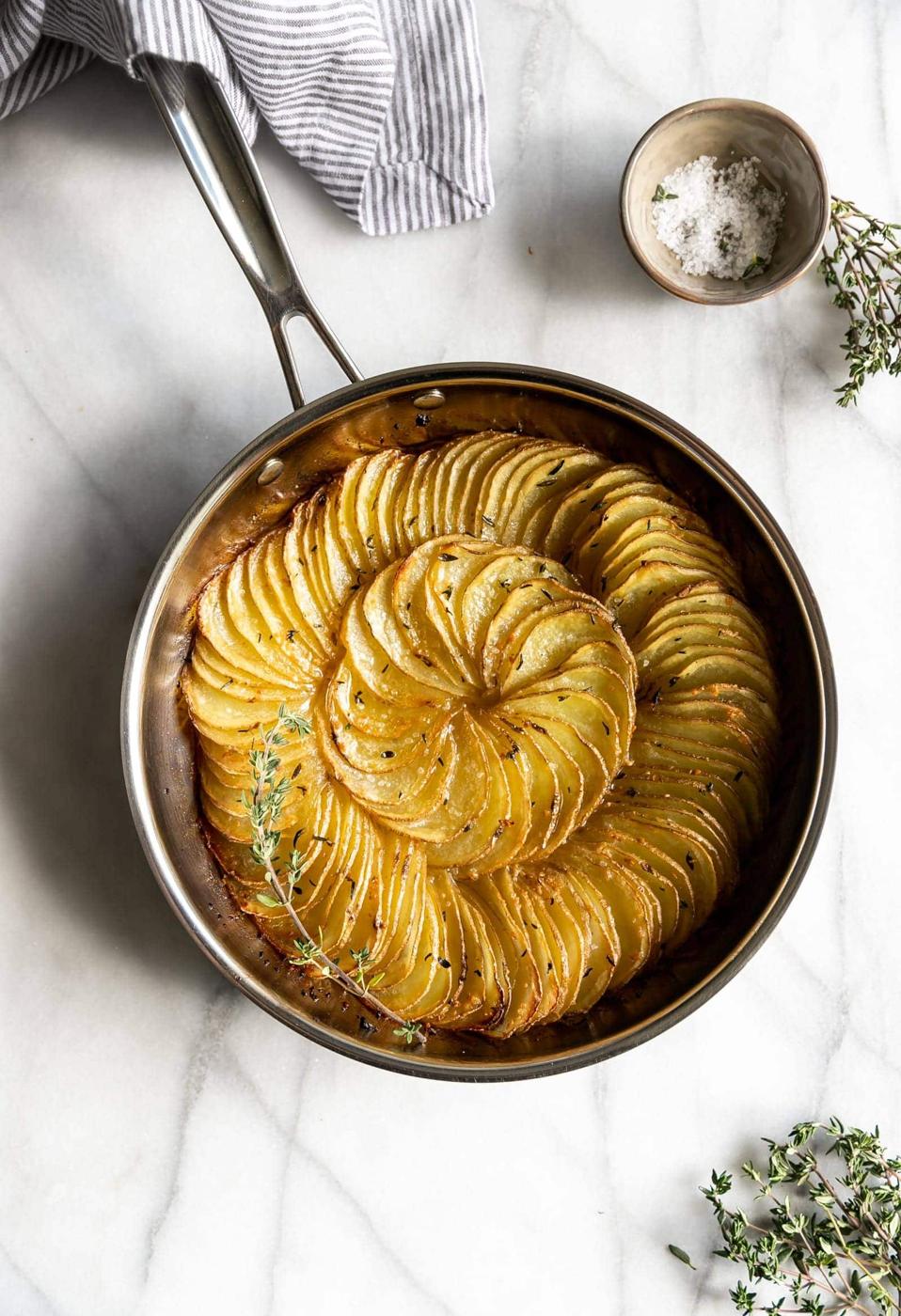 5-Ingredient Crispy Sliced Roasted Potatoes
