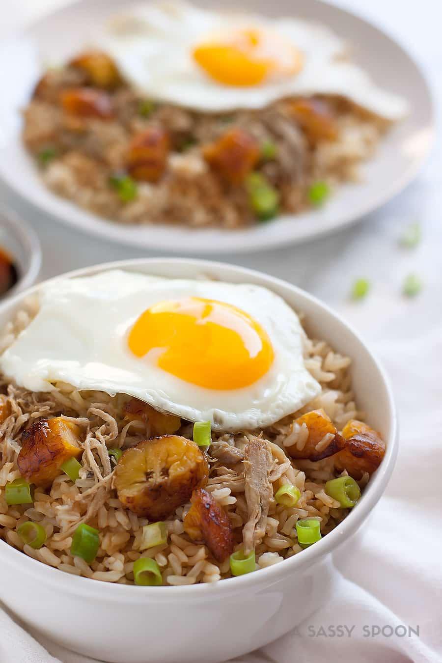 Easy Cuban Pork Fried Brown Rice