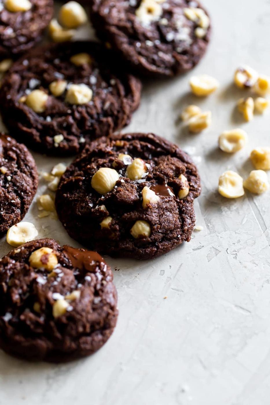 Double Chocolate Hazelnut Cookies