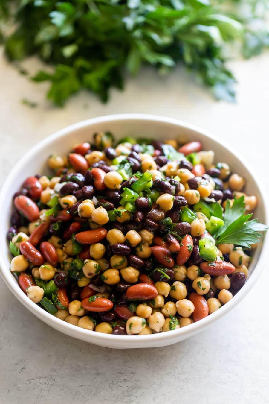 Easy Chimichurri Three Bean Salad