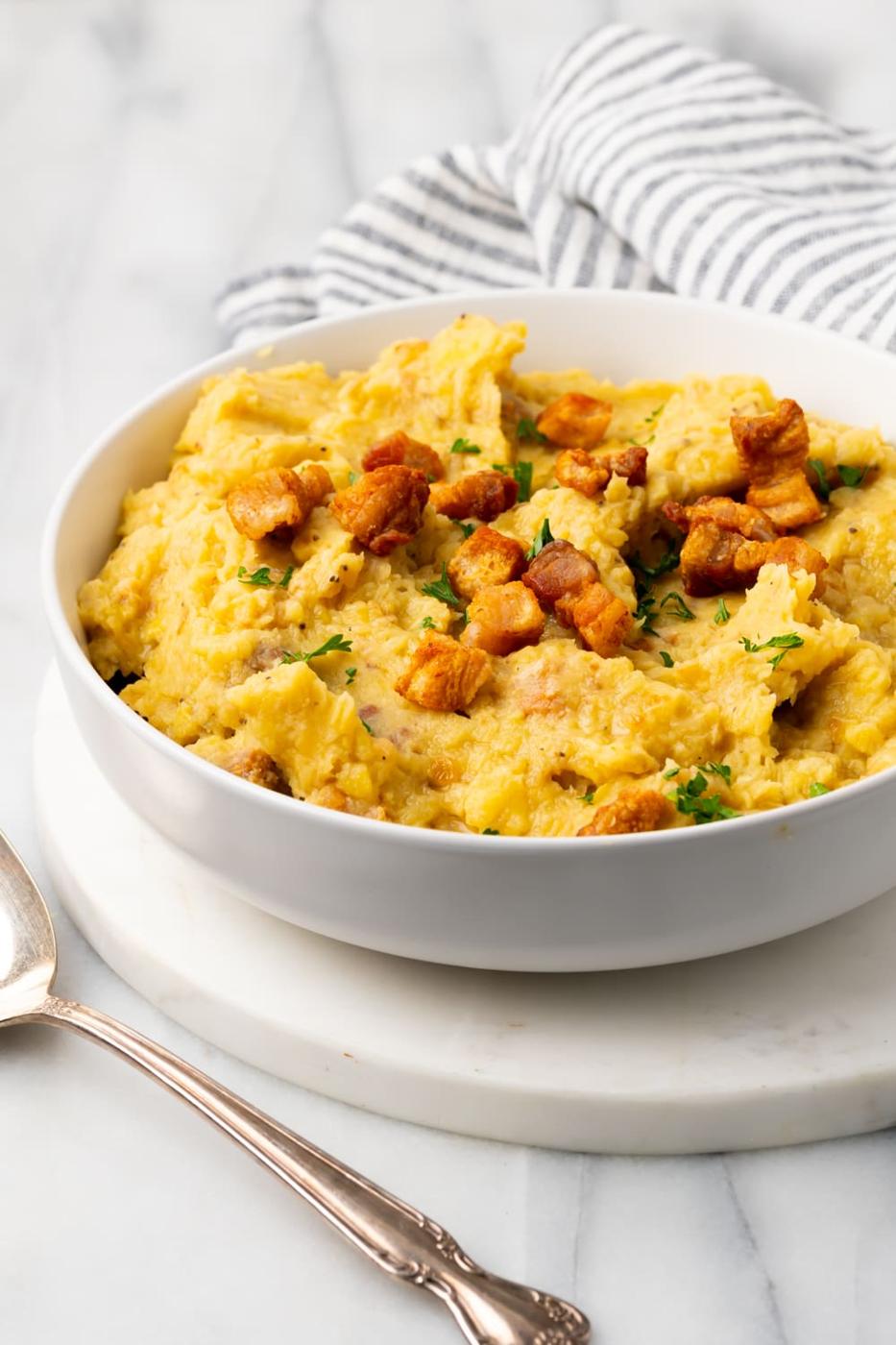 Fufu de Platano (Cuban Boiled Mashed Plantains)