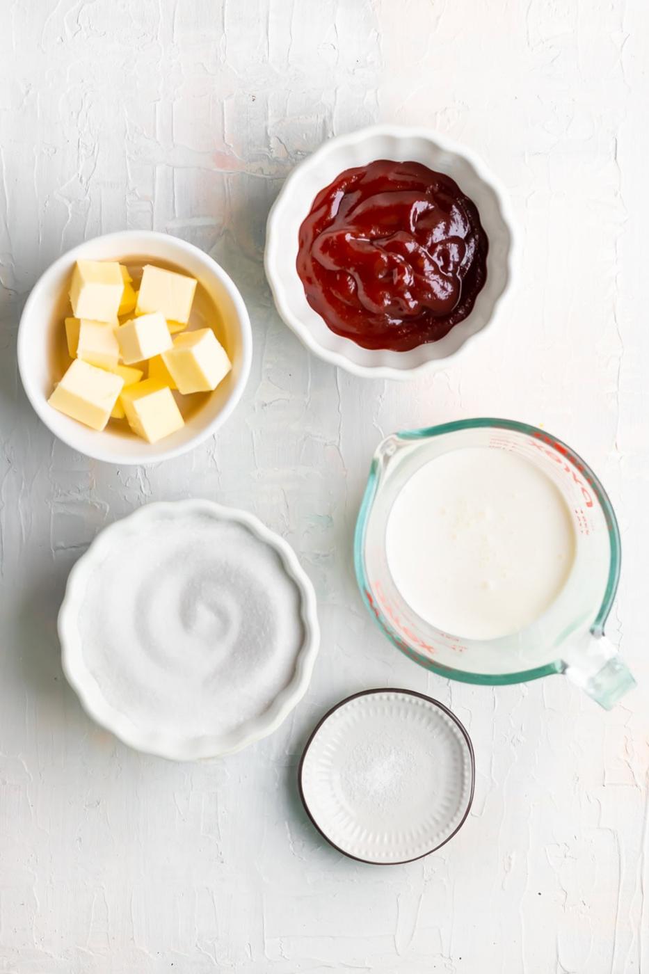 ingredients for guava caramel sauce