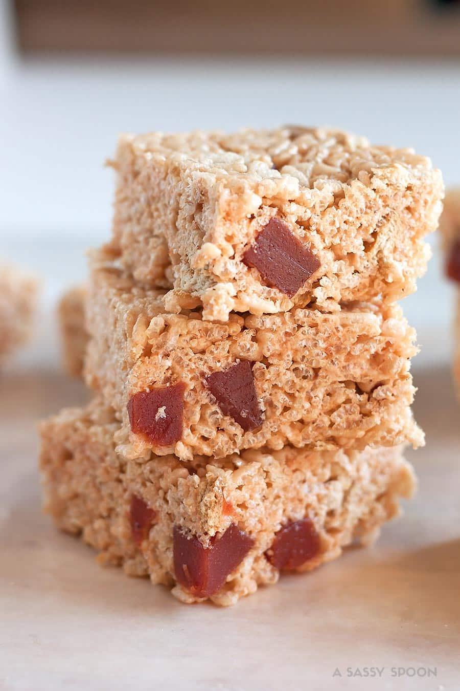 Guava Rice Krispie Treats with Maria Cookies