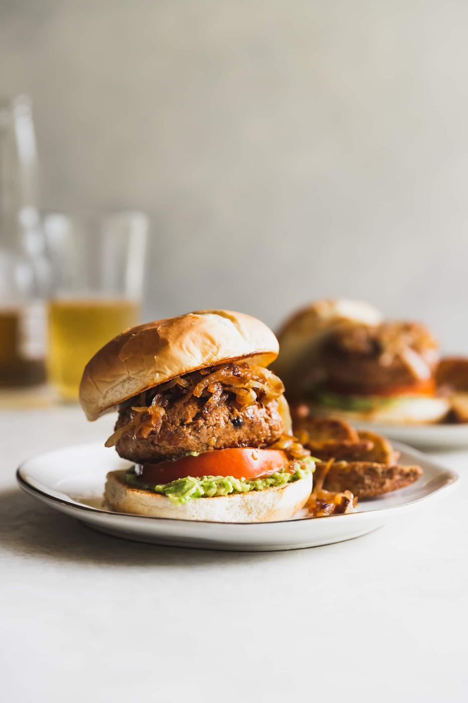 Juicy Turkey Burger Recipe with Caramelized Onions