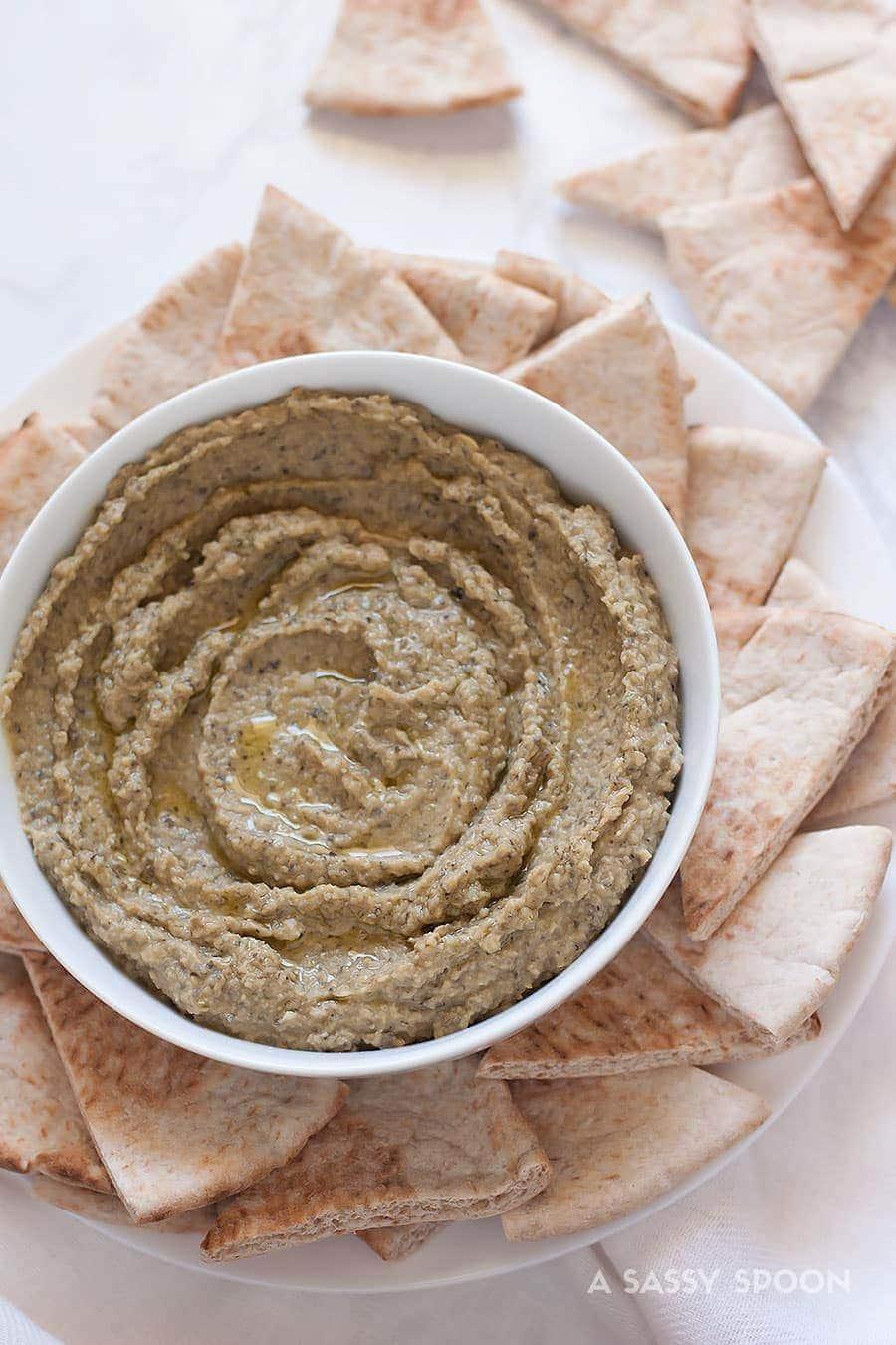Homemade Kalamata Olive Hummus