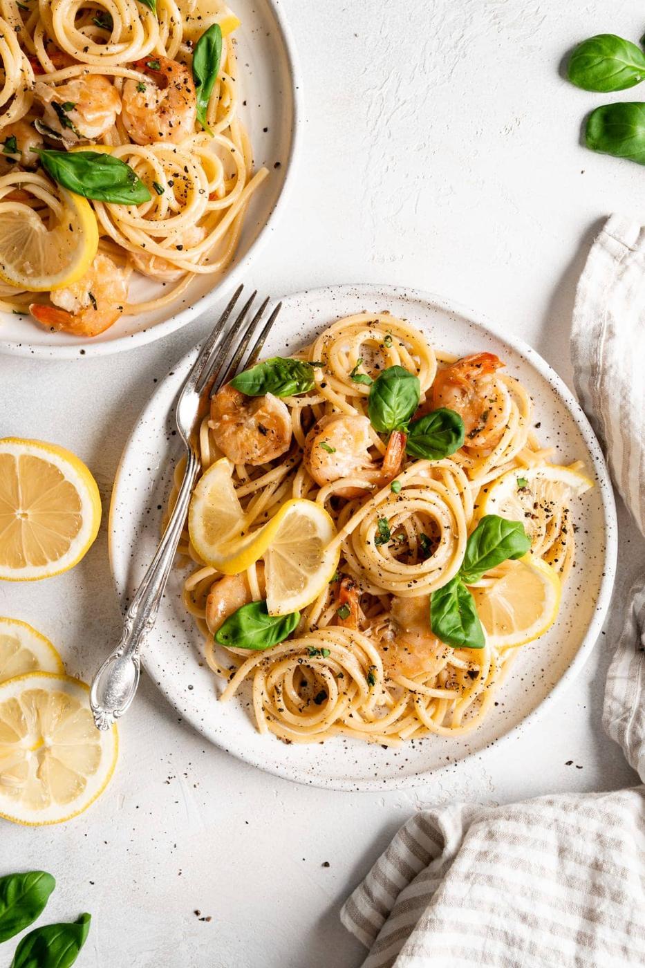 Lemon Garlic Shrimp Pasta (20-Minute Meal!)
