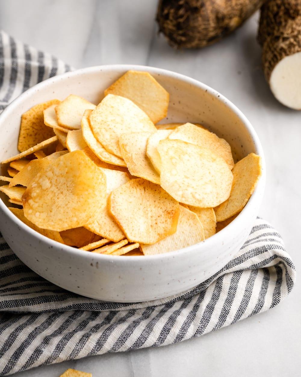 Quick 3-Ingredient Malanga Chips (Taro Chips)