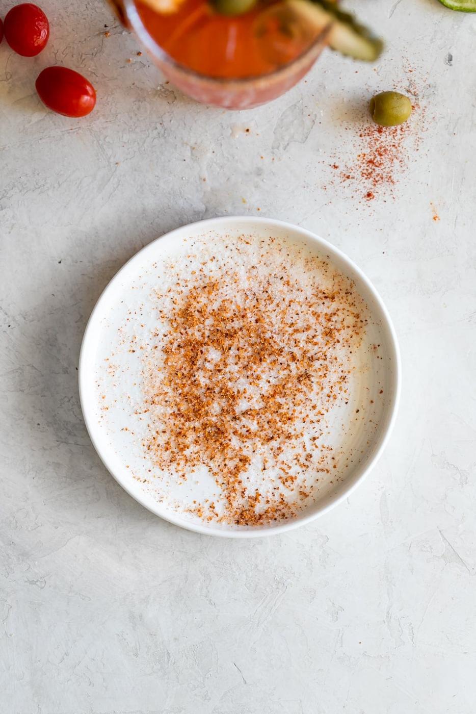 chili lime seasoning on a plate