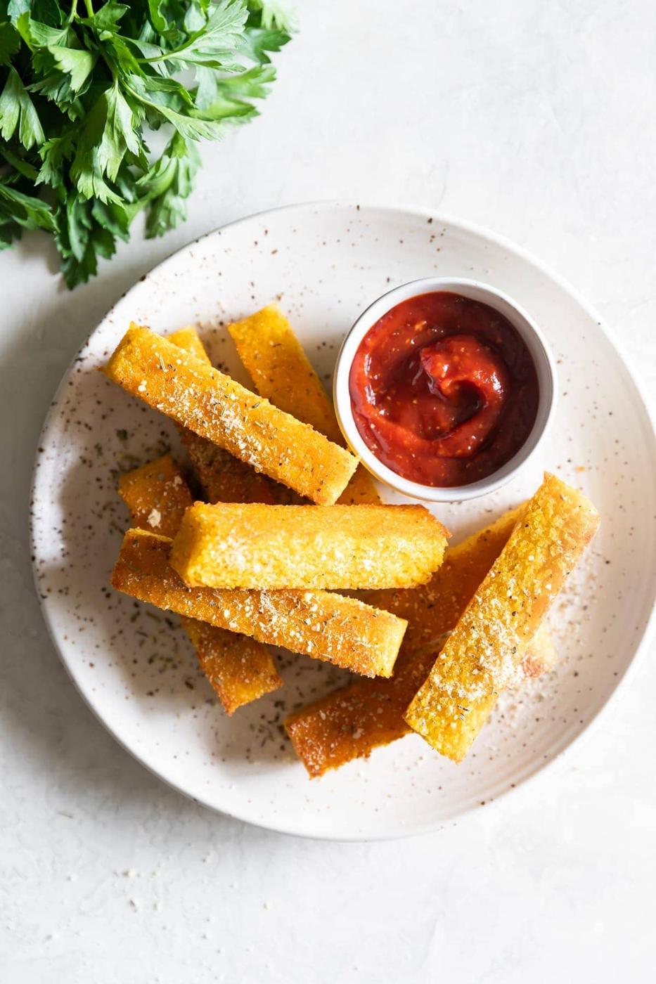 Polenta Fries with Spicy Ketchup