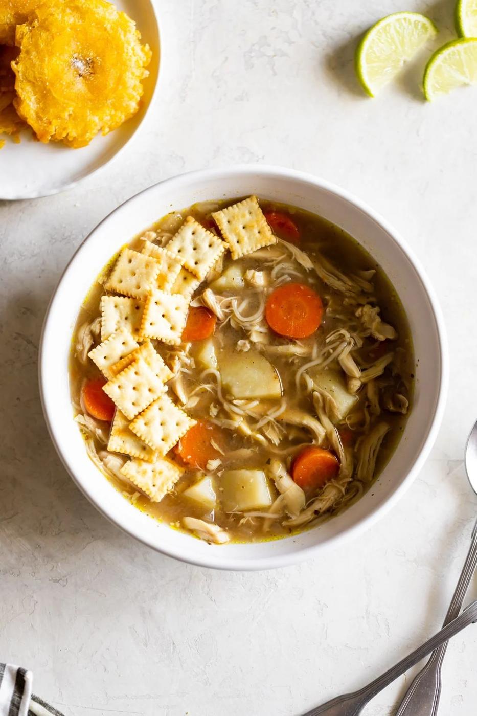 Cuban Chicken Soup with Malanga (Sopa de Pollo)