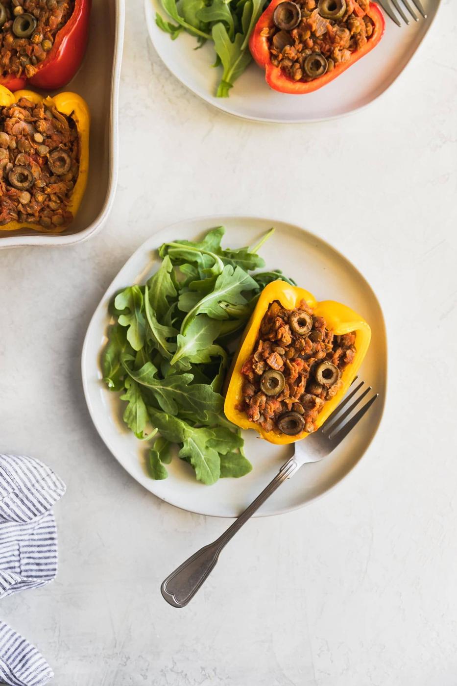 Cuban-Style Vegan Picadillo Stuffed Peppers