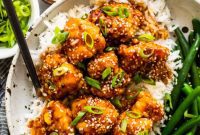 Crispy Air Fryer Honey Sesame Chicken