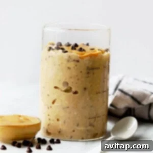 Overnight oats in a jar, ready to be enjoyed.