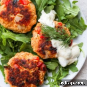 Crispy leftover salmon patties on a plate, ready to be served