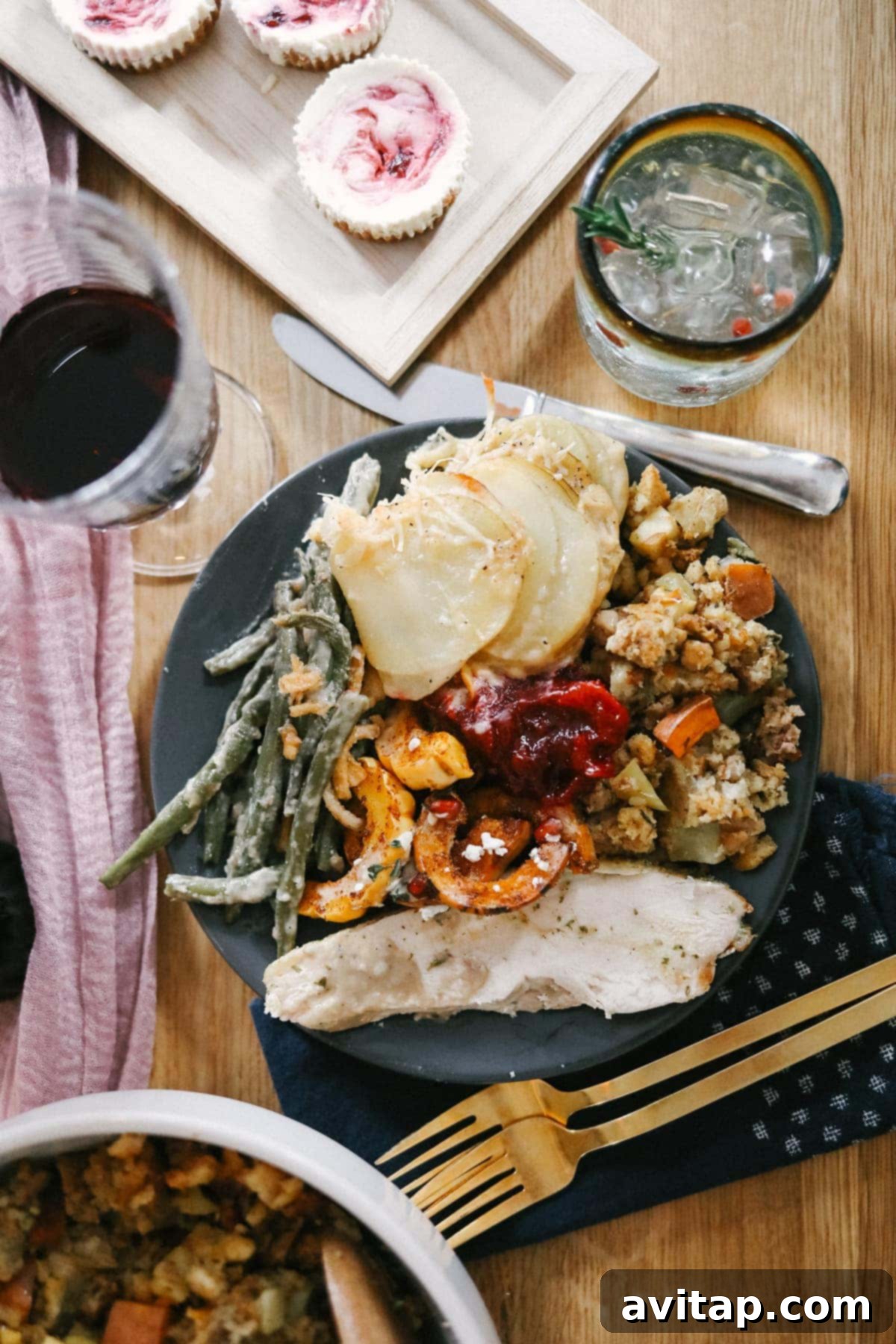 Thanksgiving plate on table