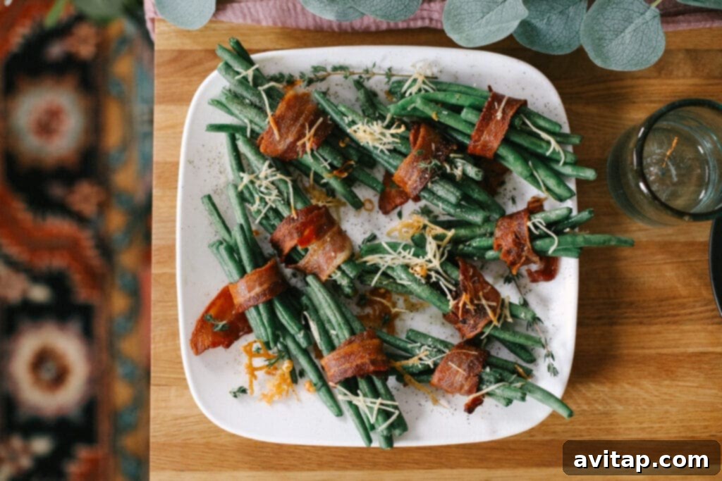 green beans on plate on table