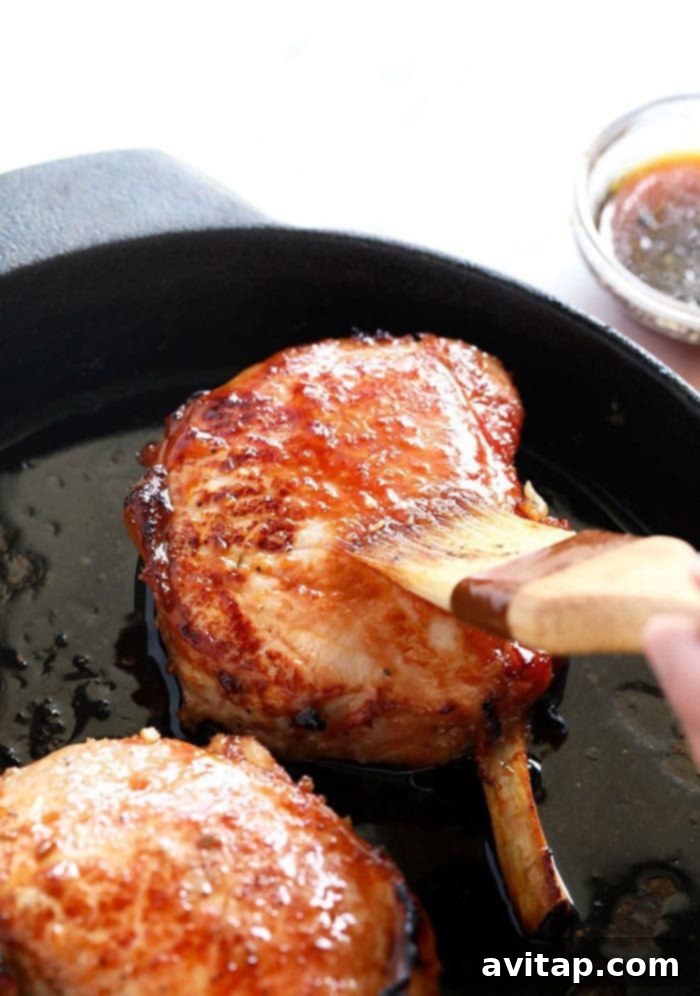 Delicious lemongrass ginger pork chops, perfectly cooked and ready to serve.