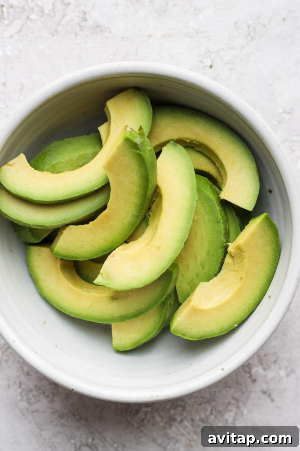 frozen avocado slices in a bowl