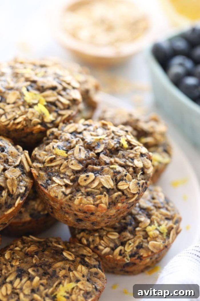 oatmeal muffin cups on plate