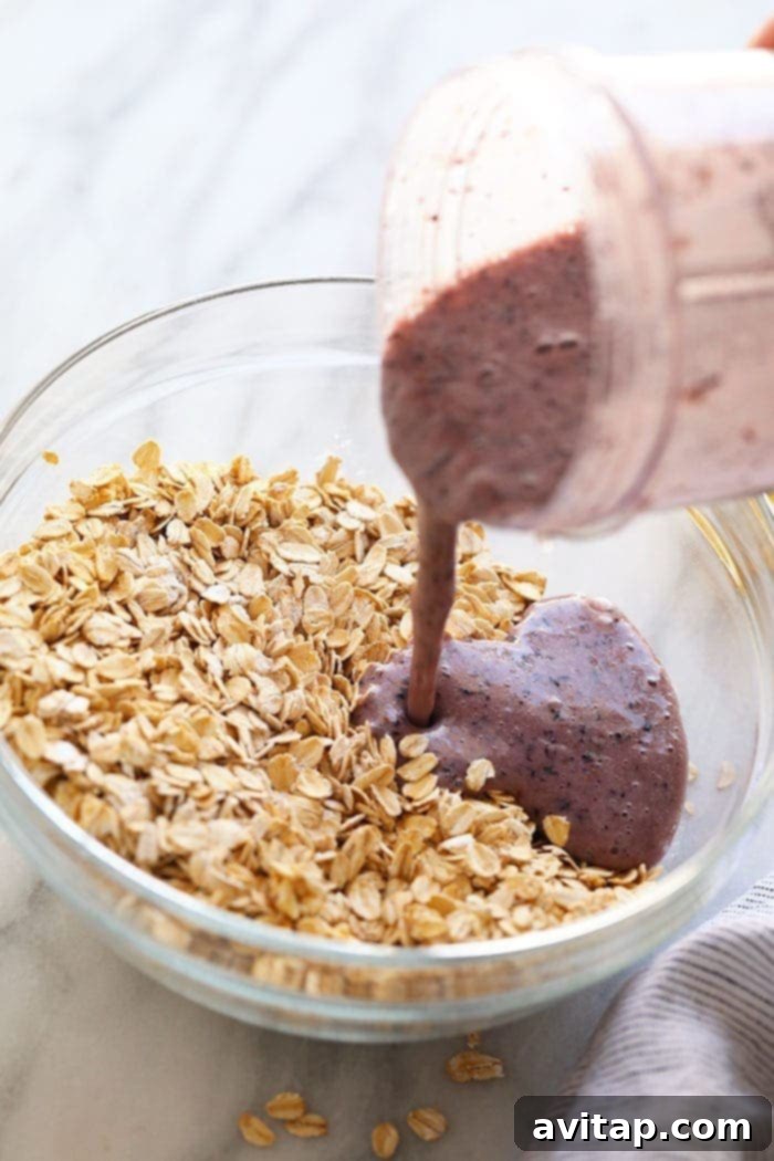pouring wet ingredients into dry ingredients