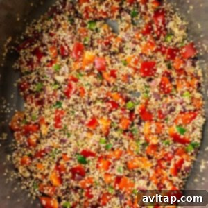 cooking quinoa chili in dutch oven.