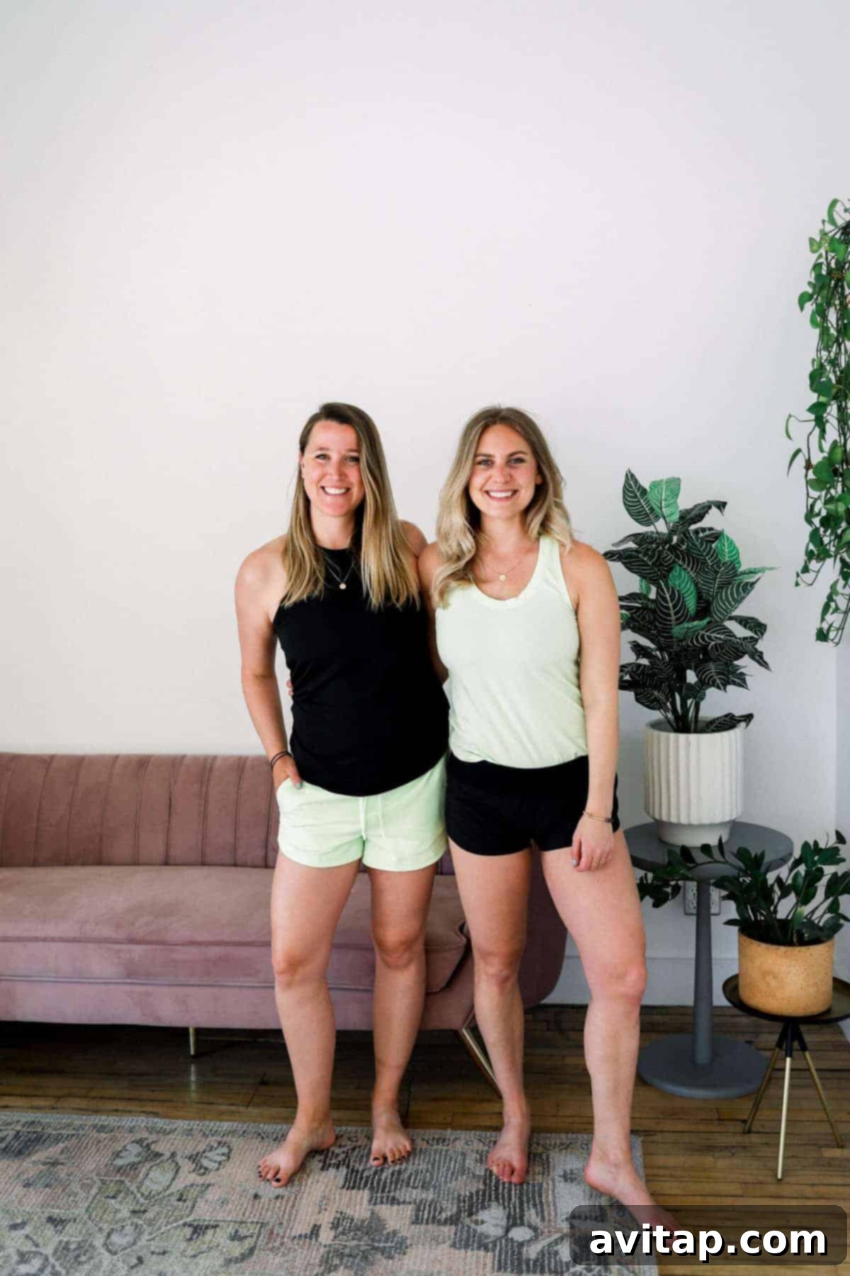 Discover why these Lululemon shorts are a top recommendation from our experts. Two women, Lee and Emily, smiling while wearing Lululemon shorts outdoors