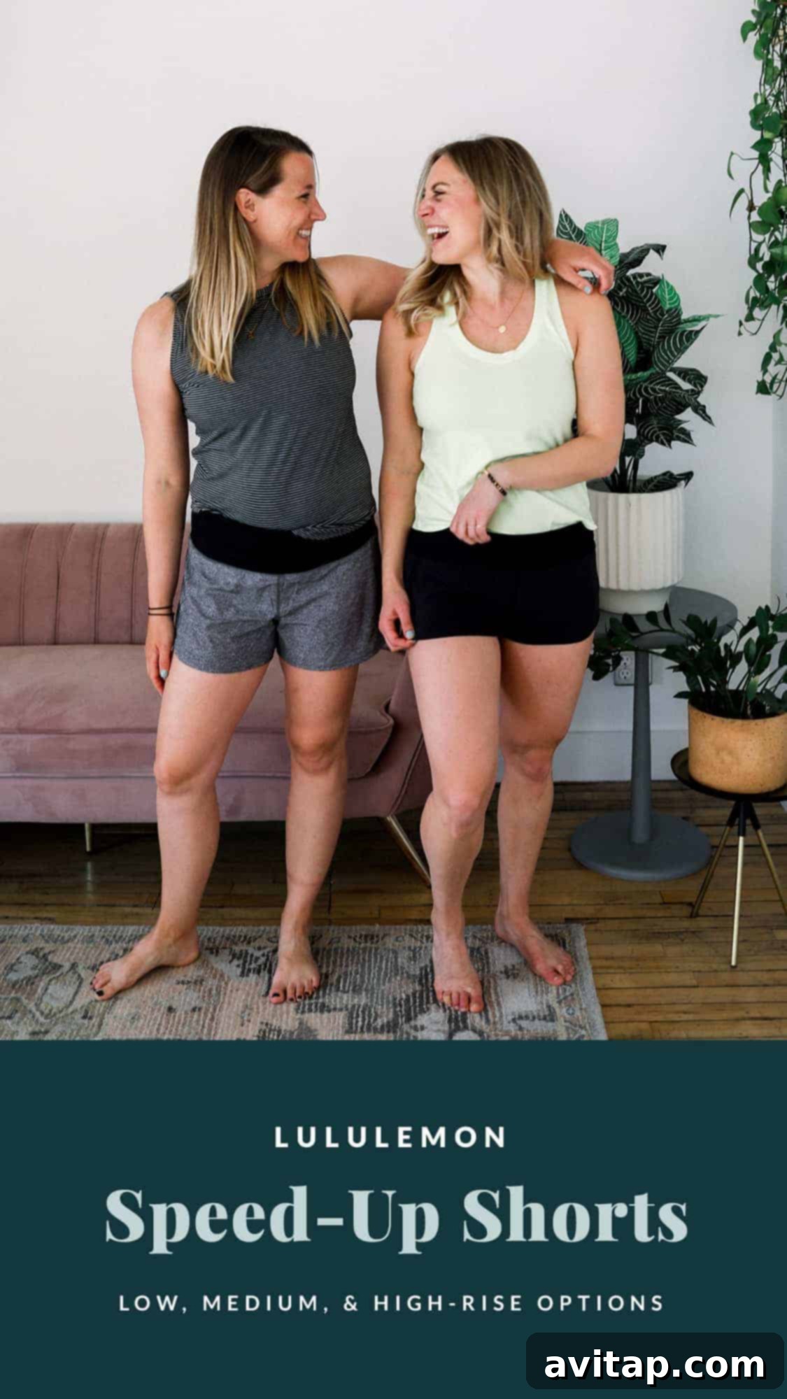 Exploring the versatility of Lululemon Speed Up shorts for dynamic movements. Lee and Emily modeling different styles of Lululemon Speed Up shorts during a workout