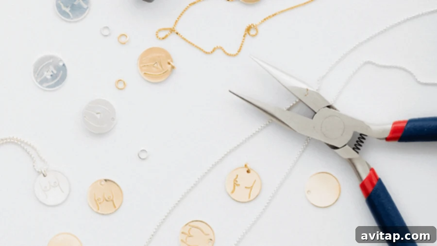 A curated flat lay showcasing various pendants and chains from The Femme Collection, highlighting the intricate designs and quality craftsmanship.