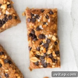 Close-up of a homemade granola bar