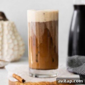 Pumpkin Cream Cold Brew in a glass