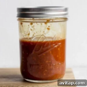 Stir fry sauce in a mason jar
