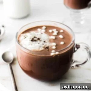 hot chocolate in cup