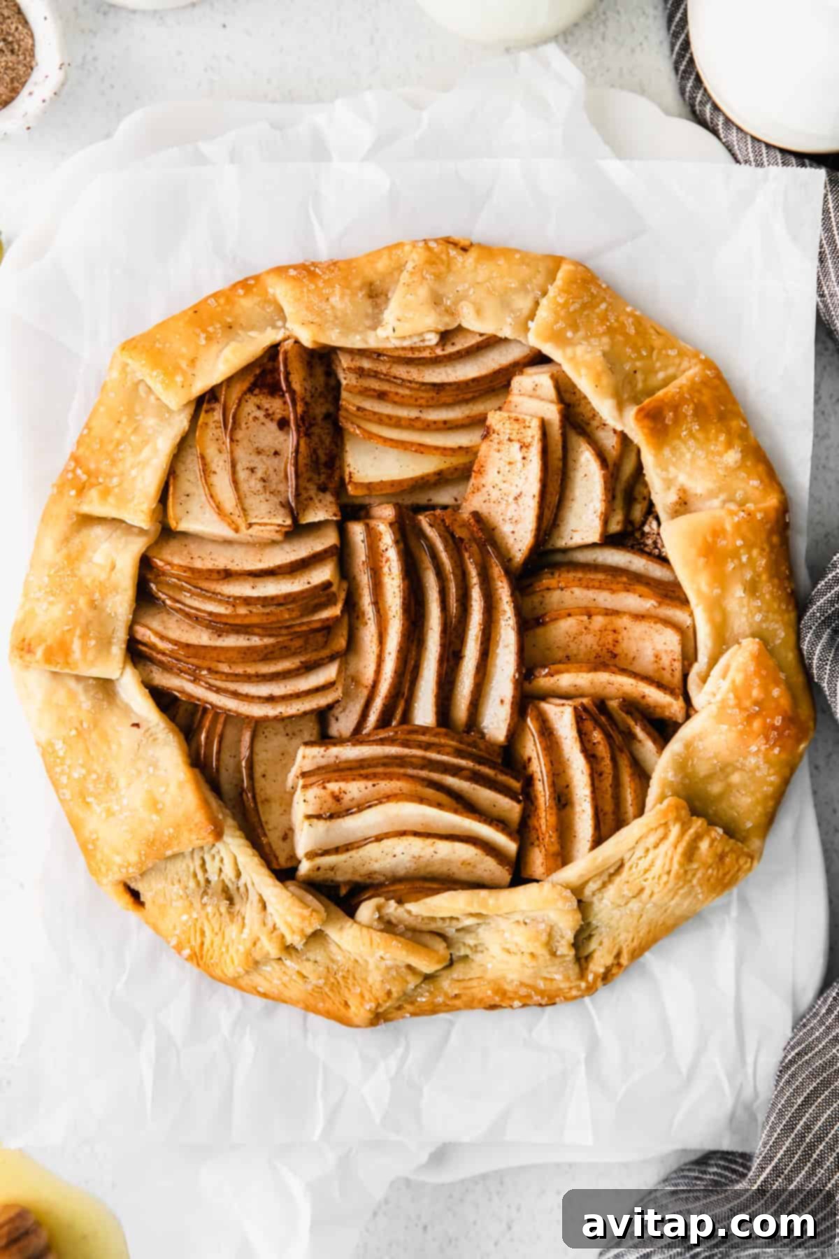 Rustic Honey-Kissed Pear Tart 2 A beautifully baked pear galette, golden brown and inviting.