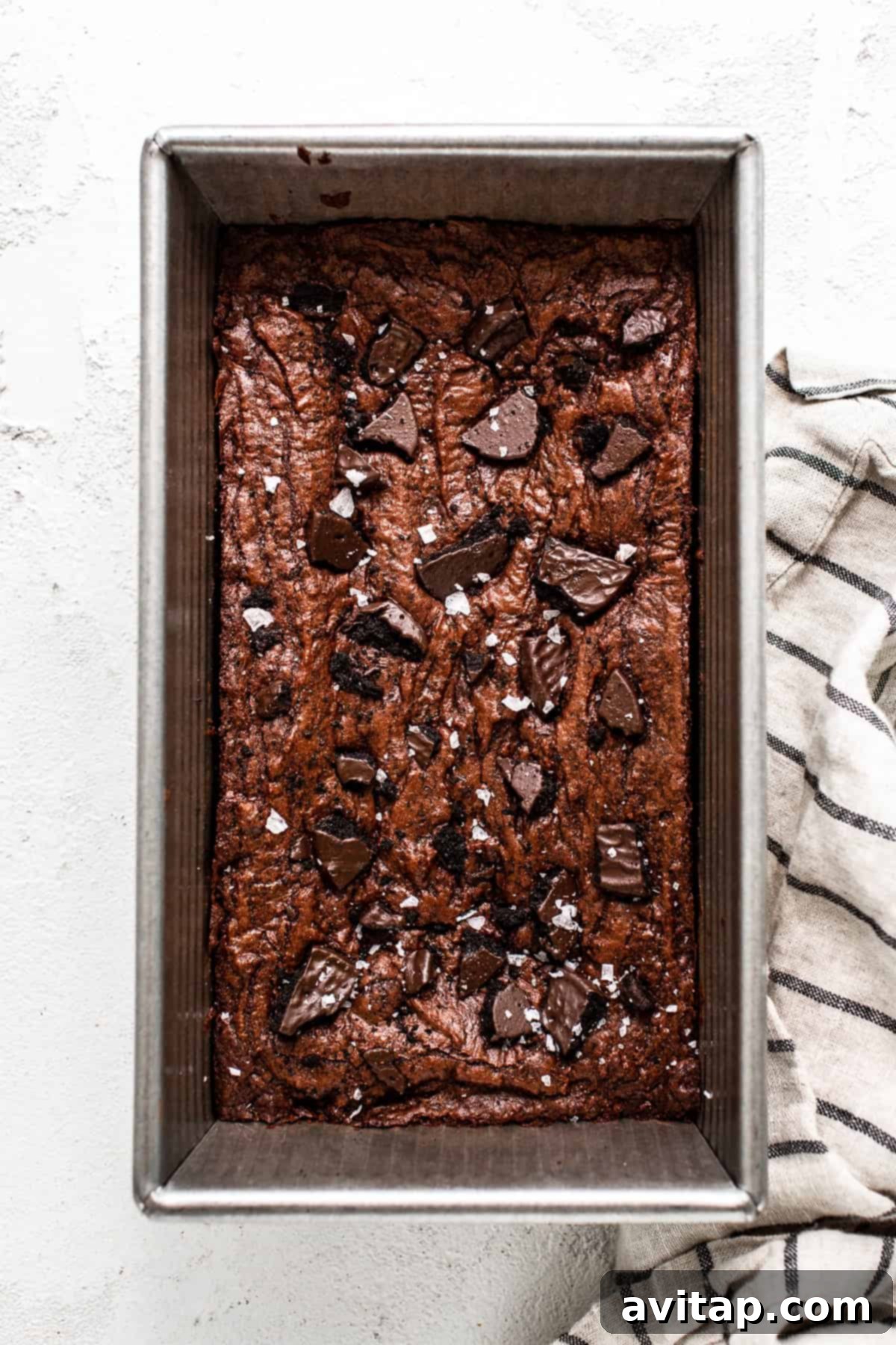 Perfectly baked Thin Mint brownies ready to be sliced