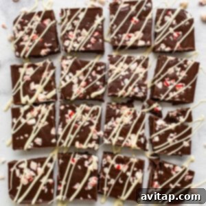 No-Bake Peppermint Fudge 13 Finished freezer fudge.