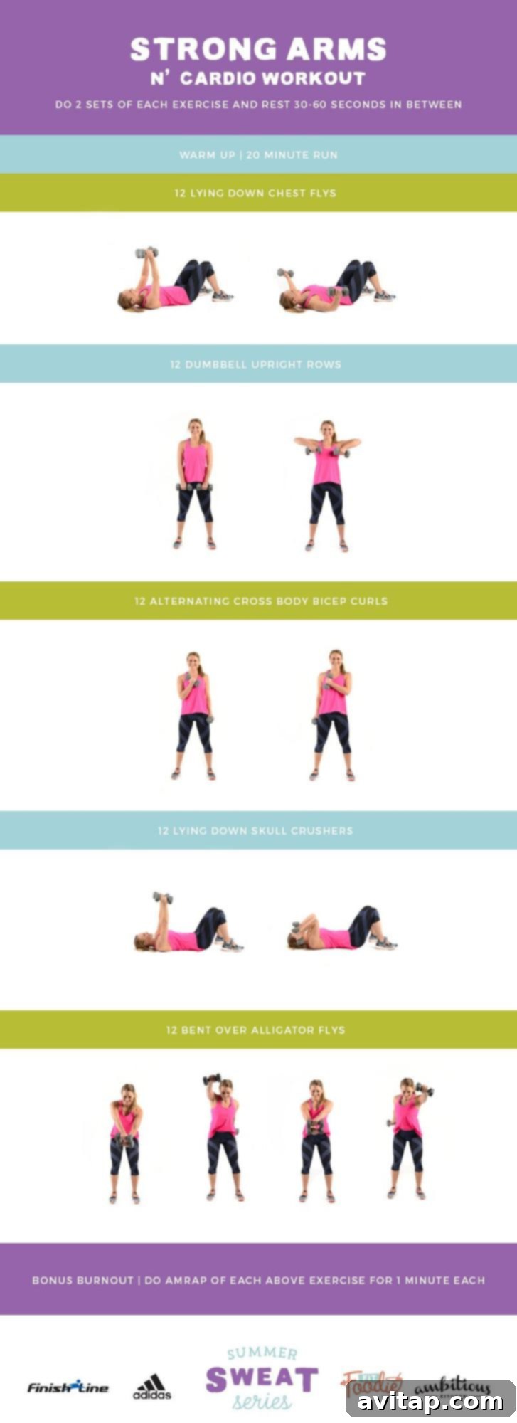 Rock your upper body and amp up your cardio for a strong arms n' cardio workout as part of the 2016 Summer Sweat Series! This workout combines strength and endurance for a complete fitness experience.
