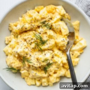egg salad in bowl.