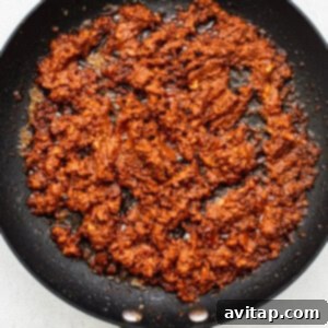chorizo in skillet.