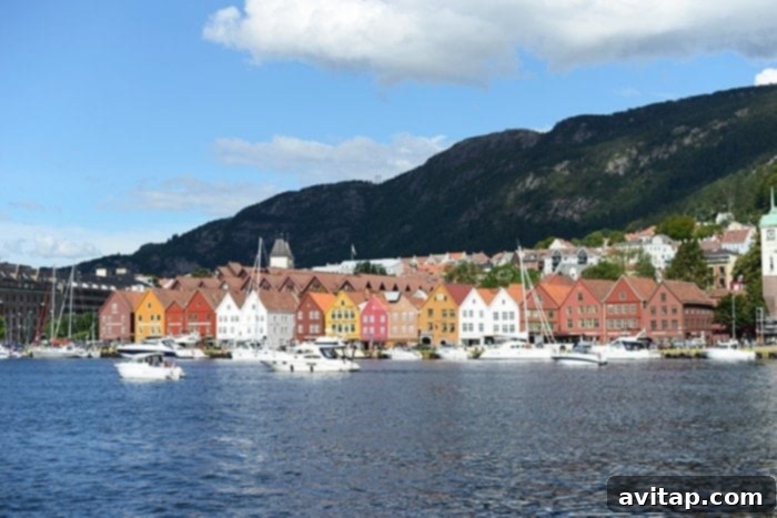 bergen - Colorful Bryggen Wharf